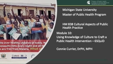 Thumbnail for HM 838 Module 10  6SQuID - Steps in Public Health Intervention Development