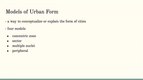 Thumbnail for ISS310: Models of Urban Form