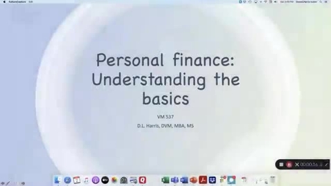 Thumbnail for entry VM 537-Personal Finance-Basics