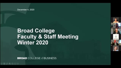 Thumbnail for December 2020 Faculty Staff Meeting