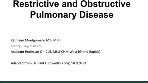 Thumbnail for entry Restrictive and Obstructive Lung Diseases