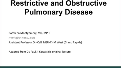 Thumbnail for Restrictive and Obstructive Lung Diseases