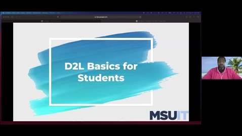 Thumbnail for entry D2L Basics for Students (August 27, 2021)