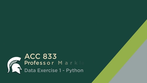 Thumbnail for entry Data Exercise 1 Solution - Python