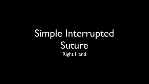 Thumbnail for Simple Interrupted RH suture