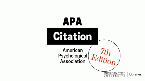 Thumbnail for entry APA Citation (7th Edition)