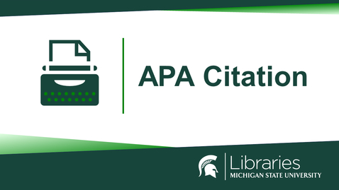 Thumbnail for entry APA Citation (7th Edition)