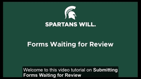 Thumbnail for Submitting Withdrawal &amp; Late Drop Attendance Forms Waiting for Review