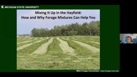 Thumbnail for entry Mixing it up in your hayfield  Dr. Kim Cassida Jan 15 2021