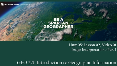 Thumbnail for GEO 221, Video Lecture: Unit 05, Lecture 02, Video 01