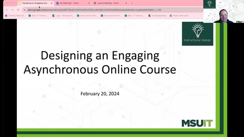 Thumbnail for entry Designing an Engaging Asynchronous Online Course in D2L