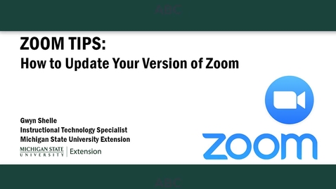 Thumbnail for Zoom Tips: How to Update Your Version of Zoom