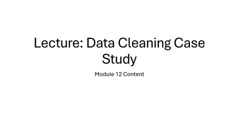 Thumbnail for Module 12 Lecture