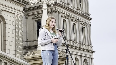 Thumbnail for MSU Mass Shooting Sit-down protest open mic (2/20/23 - Part 2)