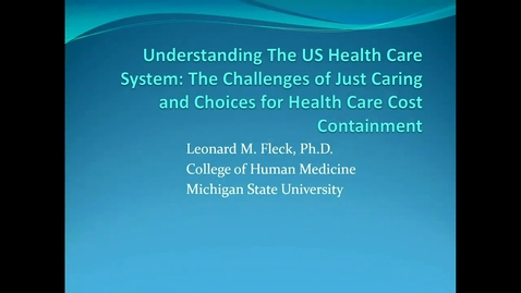 Thumbnail for entry Health Systems Complexities &amp; Patient Vulnerabilities ECE Intersession lecture May 9, 2022