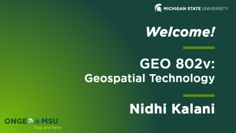 Thumbnail for GEO 802: Course &amp; instructor intro (FS23)