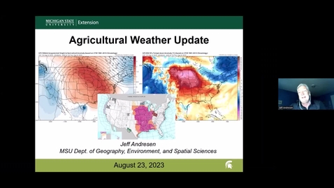 Thumbnail for entry Agricultural Weather Update - August 23, 2023