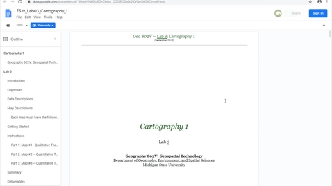 Thumbnail for entry Cartography 1 Lab (3) ArcGIS Tips &amp; Tricks