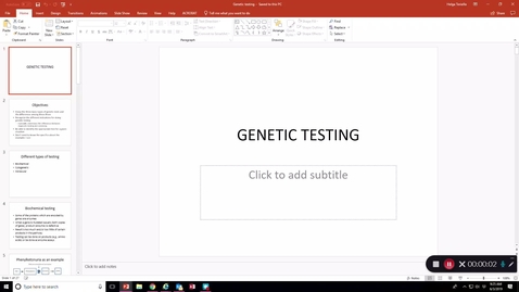 Thumbnail for Genetic Testing - June 3, 2019