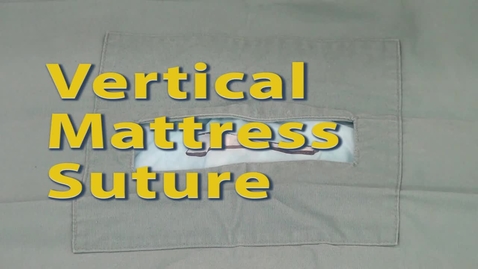 Thumbnail for entry Vertical Mattress Suture