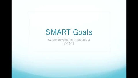 Thumbnail for entry SMART Goals