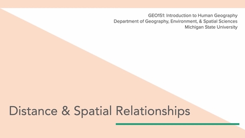 Thumbnail for GEO151: Distance &amp; Spatial Relationships