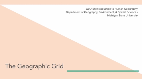 Thumbnail for GEO151: The Geographic Grid