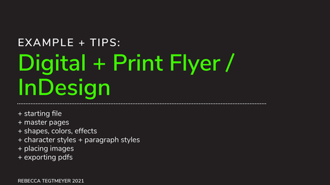 Thumbnail for Digital + Print Flyer / InDesign