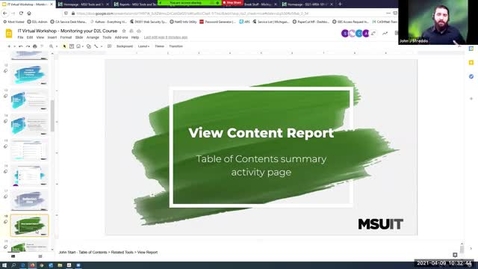 Thumbnail for entry Monitoring Your D2L Course: View Content Report