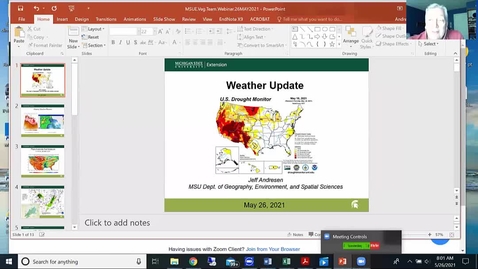 Thumbnail for entry Agricultural weather forecast for May 26, 2021