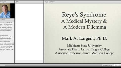 Thumbnail for entry Reye's Syndrome: A Medical Mystery and a Modern Dilemma