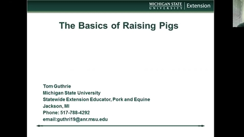 Thumbnail for entry The basics of raising pigs