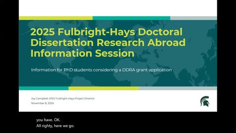 Thumbnail for DDRA Information Session for FY2025 Awards - November 2024