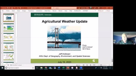 Thumbnail for entry Agricultural Weather Update - July 19, 2023