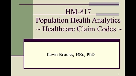 Thumbnail for HM817 HealthcareClaimCodes