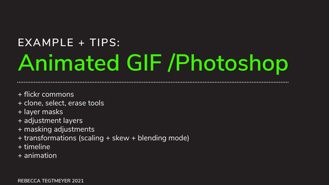 Thumbnail for GD160: Animated GIF / Photoshop