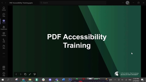 Thumbnail for entry Pdf Accessibility Training