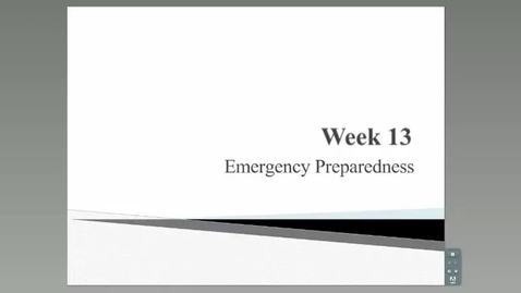 Thumbnail for entry HM 801_Module 13_Emergency Preparedness