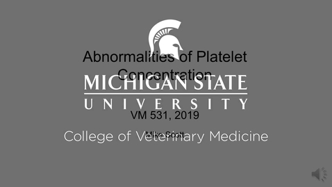 Thumbnail for entry VM 531-Abnormalities of Platelet Concentration