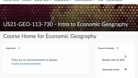 Thumbnail for entry GEO113: Your course website