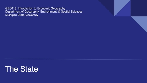 Thumbnail for GEO113: The State