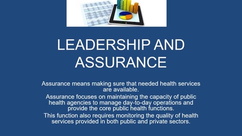 Thumbnail for entry LEADERSHIP AND ASSURANCE av