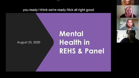 Thumbnail for entry REHS CAPS Mental Health Panel Discussion