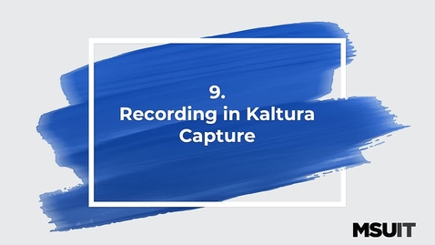 Thumbnail for entry Sharing and Creating Media in MediaSpace - Recording in Kaltura Capture