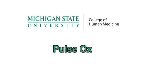 Thumbnail for entry Pulse Oximeter Reading