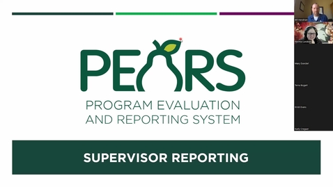 Thumbnail for entry SUPERvisor reporting training for PEARS