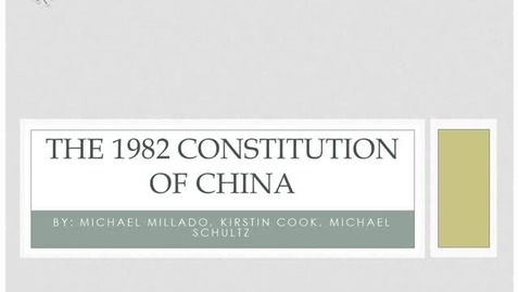 Thumbnail for entry ISS330B - 3 - The 1982 Constitution of China