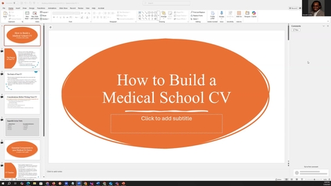 Thumbnail for How to Build a Medical School CV