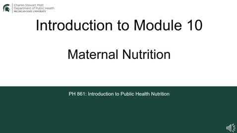 Thumbnail for PH861 Module 10 Introduction