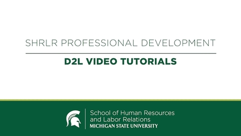 Thumbnail for entry Accessing Your Certification Examination in D2L